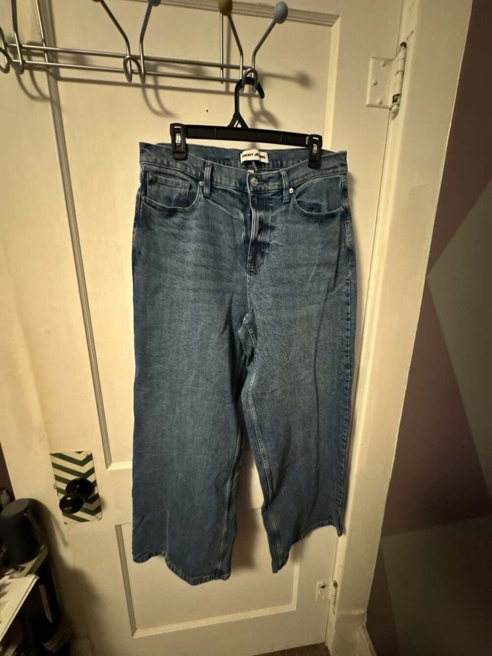 DKNY Jeans Women's Houston High Rise Wide Leg Tall Jeans Size 14/32